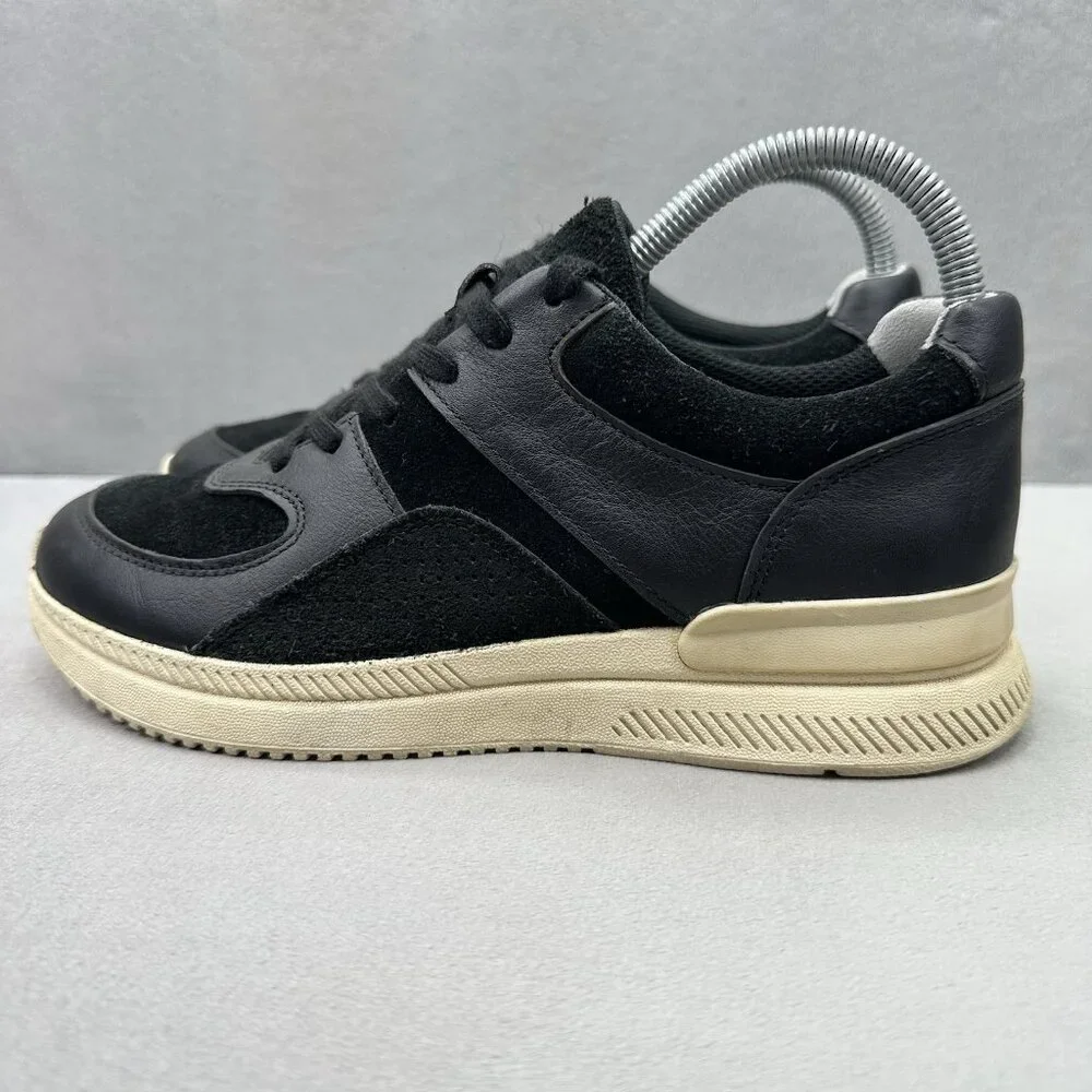 Everlane The Trainer Womens Size 8.5‎ Shoes Black / Off White Leather Fashion